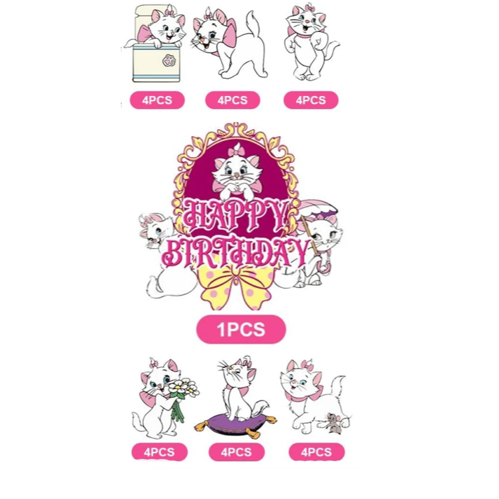 25 шт./лот детские украшения для торта на тему Мэри Кот девочек топпер товары дня