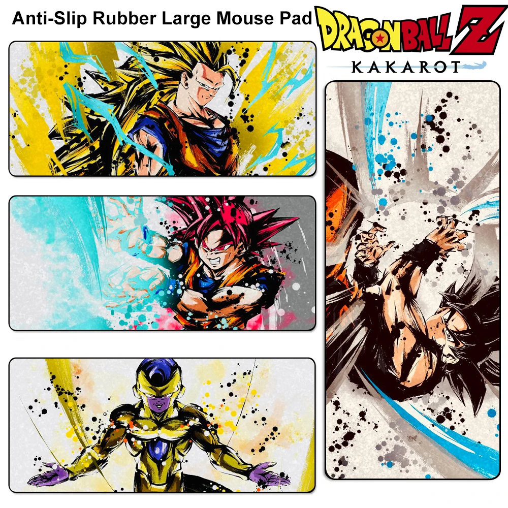 

Dragon Ball Goku Vegeta Ink Style Anti-Slip Durable Rubber Large Gaming Mouse Pad Computer Gamer Keyboard Mouse Mat for PC Desk