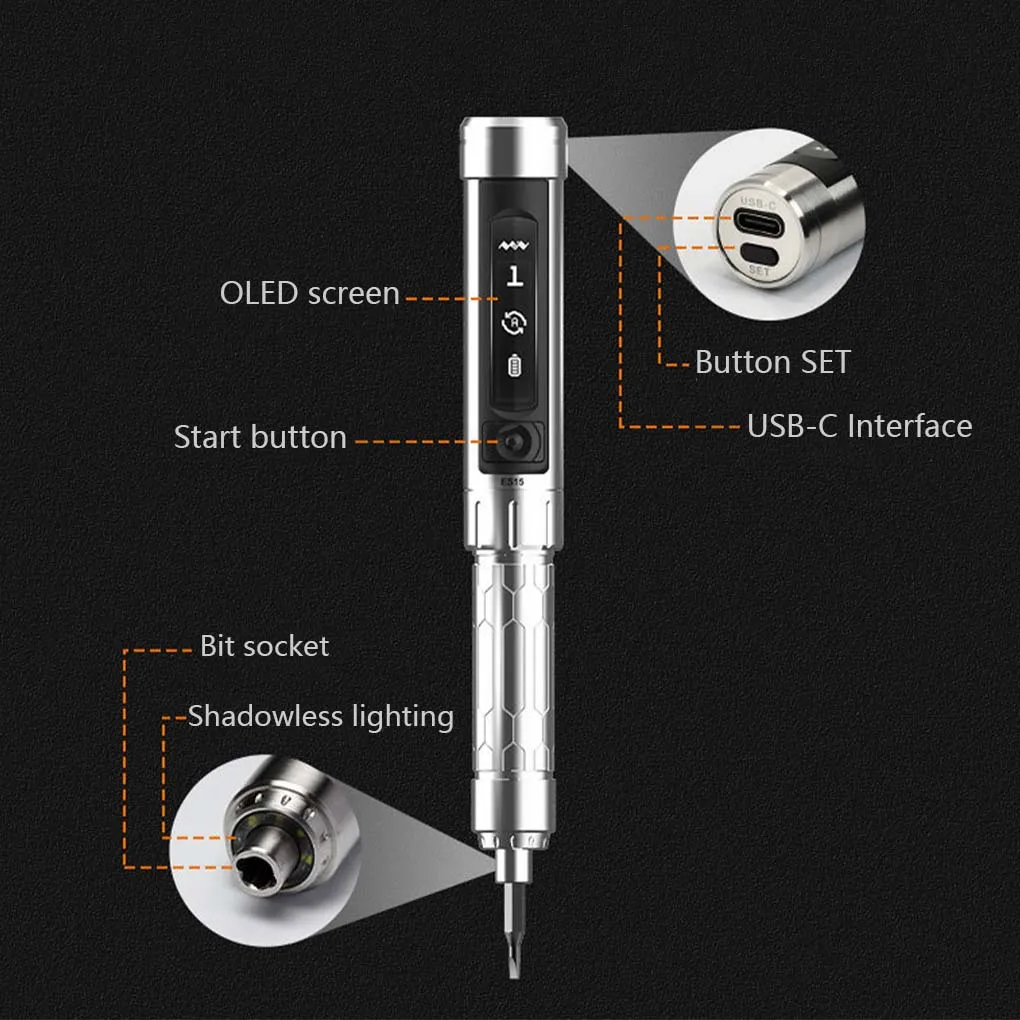 

Электрическая отвертка из нержавеющей стали с USB-зарядкой