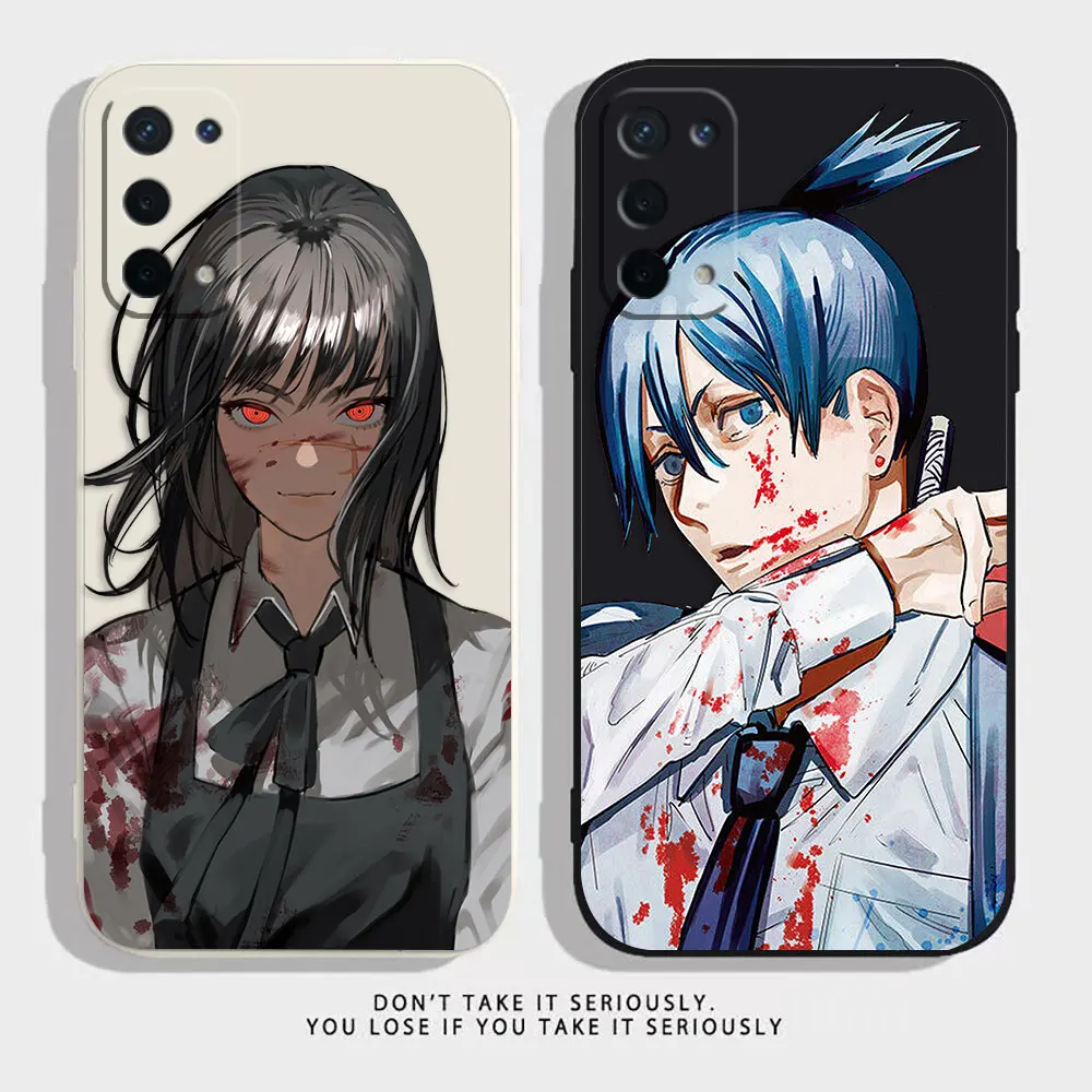 

Hot Blooded Anime Chainsaw Man Phone Case For OPPO A52 A54 A55 A57 A78 A72 A73 A74 A91 A93 A92S A94 A95 A96 A97 4G 5G Case Funda