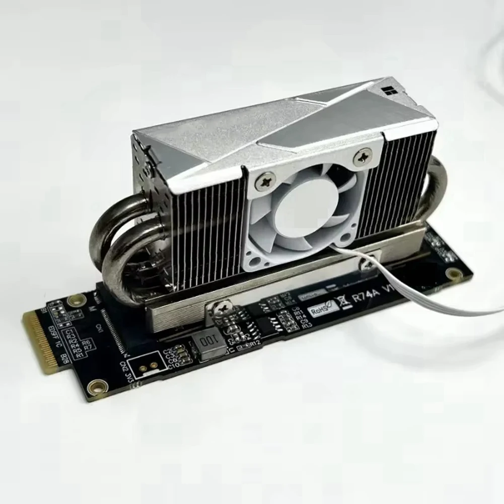 Фото Карта-удлинитель PCIe X4 5.0 NVMe для M.2 SSD, адаптер EDSFF 4C+ E1.S для карт M.2 NGFF Key M (2230) 22мм X 80мм NVMe №3