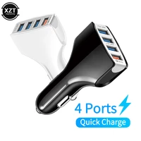 car charger 4 port usb charger portable quick charging qc 3 0 mobile phone charger adapter for iphone samsung car accessories