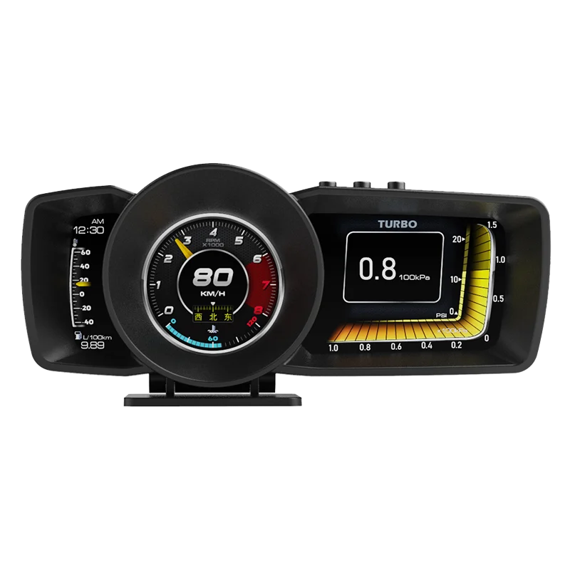 

Navihua OBD2 Lufi XF Boost Water Temp Car Gauge Digital Oil temp Speed Tachometer Ext Temp Volts Alarm Clock Multifunction Meter