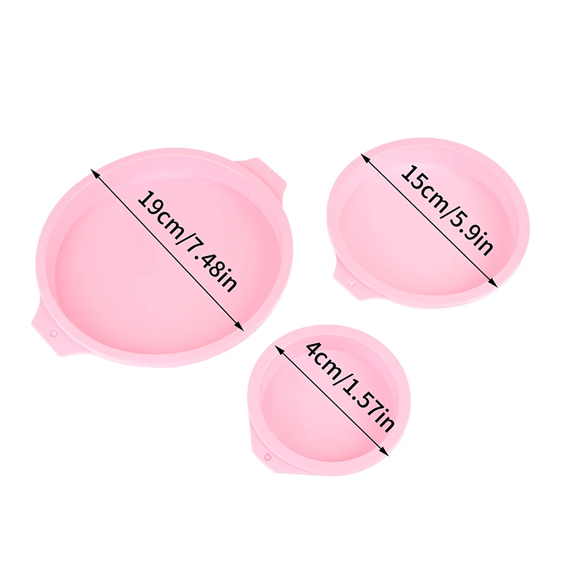 4/6/8 дюйма круглая силиконовая форма для торта с розовым и зеленым слоем мусса