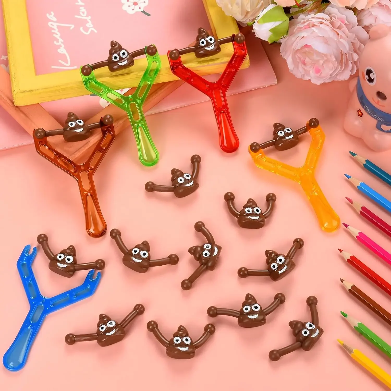 1/6/12 компл. забавные красочные игрушки для стрельбы поддельные какашки детей