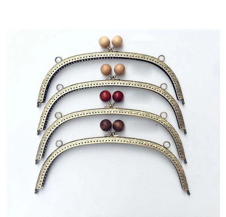 24.5cm Metal Purse Frame Clasp Handles for Coin  Handbag Accessories Bags Making Kiss Lock Bronze