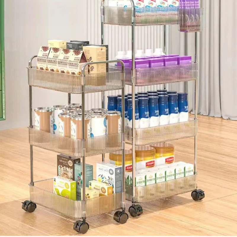 Прозрачный стеллаж для хранения многоэтажный органайзер ванной комнаты