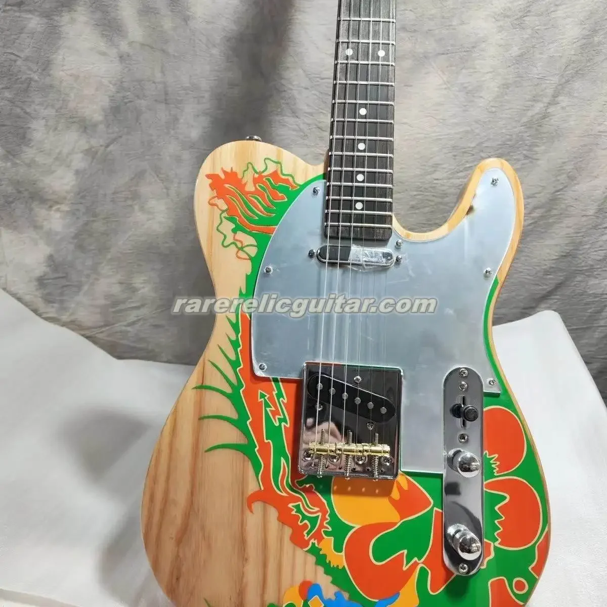 Атласный матовый натуральный пепепельный корпус Jimmy Page электрогитара Дракон