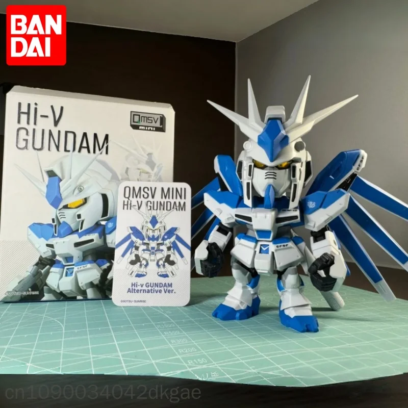 Фото Оригинальная коллекционная мини-фигурка Bandai Namco QMSV MINI Hi Nu Gundam RX 93 V2 Mobile Suit в слепой коробке, модель меха, в наличии №1