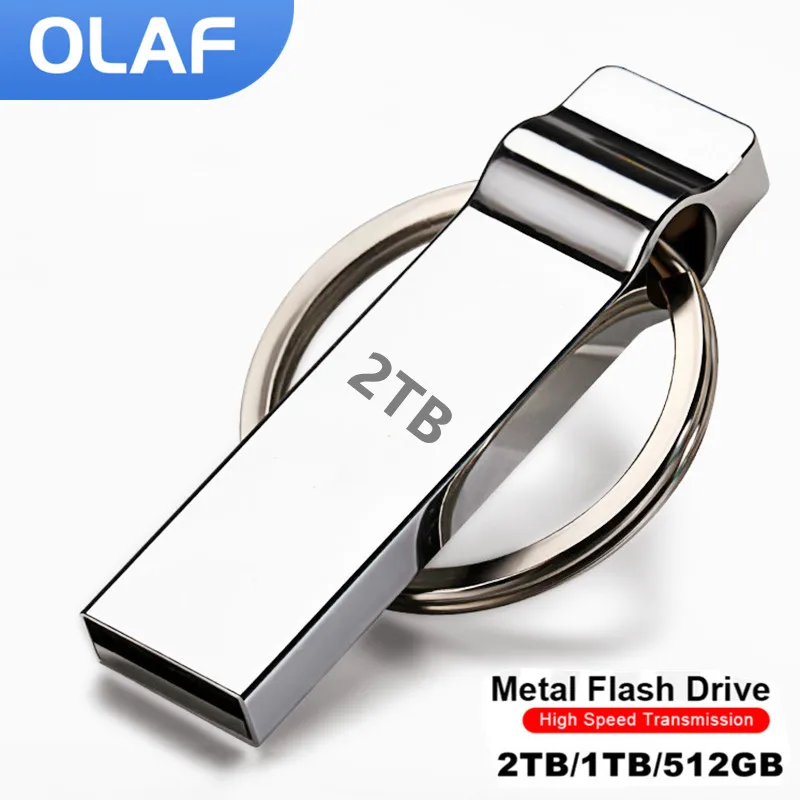 Olaf USB Flash Drive Metal Pen Drive 2TB/1TB/512G Waterproof High speed Flash Disk Mini Memory Sticks 2TB U Disk Pen Drive