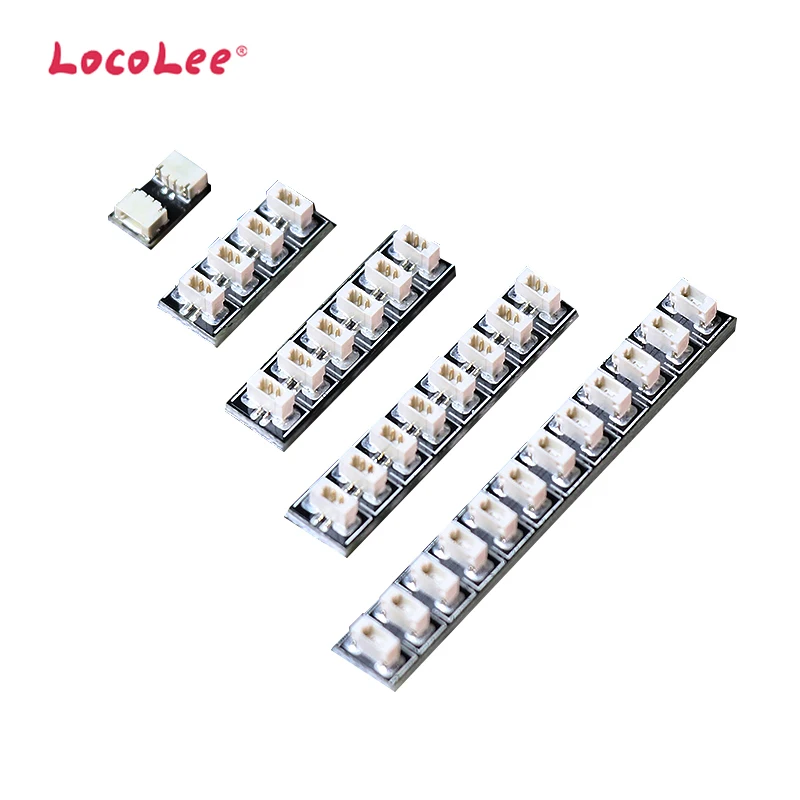 LocoLee LED Light Accessories For DIY Fans 2 PCS/Pack 0.8 mm 2—12 Pin Interface Expansion Board Compatible With Blocks Models