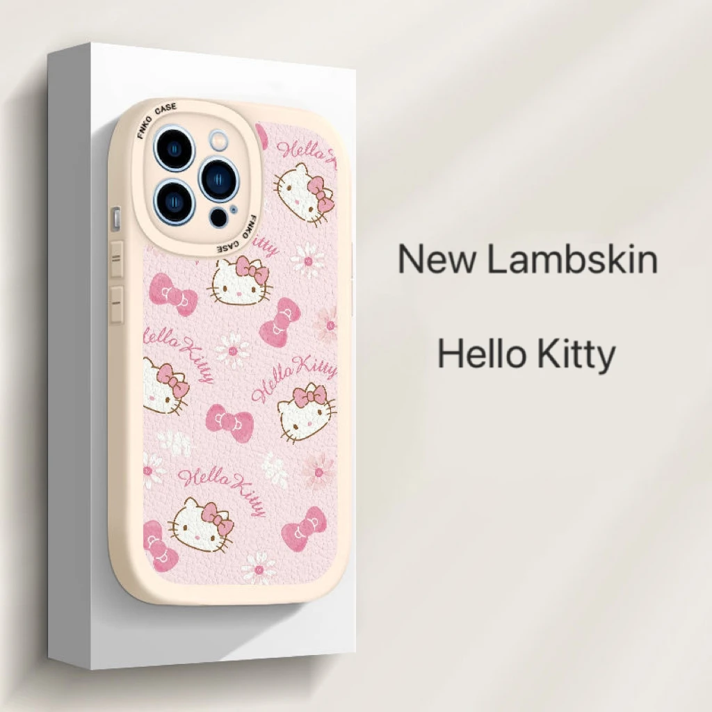 

Sanrio Hello Kitty Cartoon Cortex Phone Cases For iPhone 13 12 11 Pro Max XR XS MAX X 7/8Plus Lady Girl Shockproof Soft Shell