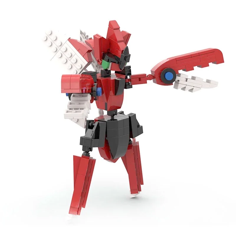 

Simulation Animals Anime Scizor Robots Anime Model Assembly Small Particle Building Blocks Educational Toys For Children Brick