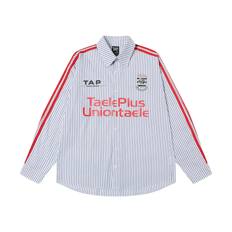 Уличная модная трикотажная рубашка Cityboy в полоску с длинным рукавом мужские