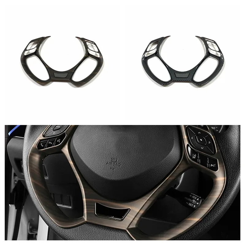 

ABS Car Styling Steering Wheel Sequins Sticker Trim Cover For Toyota C-HR CHR C HR 2016 2017 2018 2019 2020 2021 Accessories