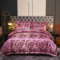embroidery european style luxurious bridal wedding high quality cotton silk bed sheet comforter bedding sets dropshipping