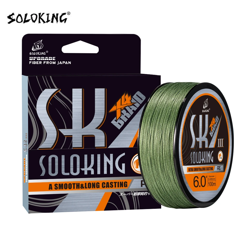 

SOLOKING100M PE Fishing Line Braided Fishing Line 4 Strands 10-80LB Carp Fishing Line pesca braid All for fishing