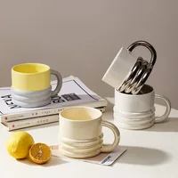 300ML Creative Ceramic Cup Fashion Mug Coffee Cup Water Mug Gift Kitchen Supplies Drinkware Home Office Decorative Nordic Style