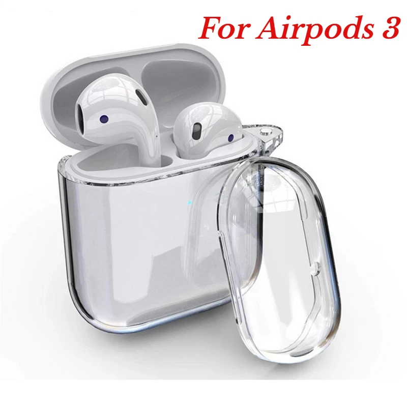 

Прозрачный чехол для наушников Apple AirPods 3, противоударный мягкий силиконовый прозрачный защитный чехол для Airpods 3, зарядное устройство
