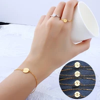 stainless steel for women bracelet letter circle bracelet a z initials pendant bracelet fashion charm bracelet jewelry gift