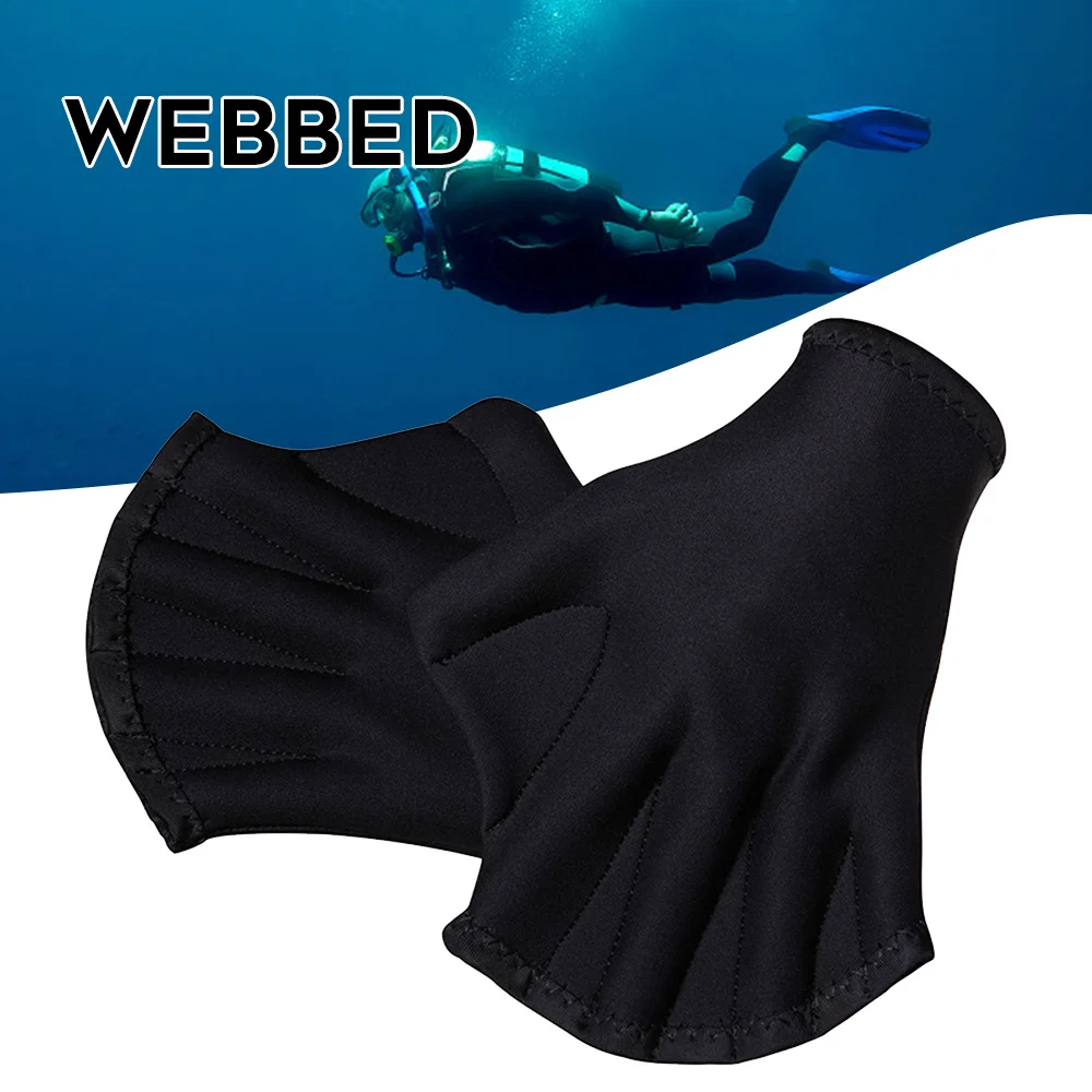 

Flippers Fins Paddle Frog Hand Great Water Resistance Webbed Gloves For Water Resistance Training