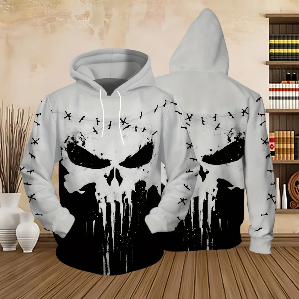 Футболка с 3D принтом в стиле панк цвет ассортименте