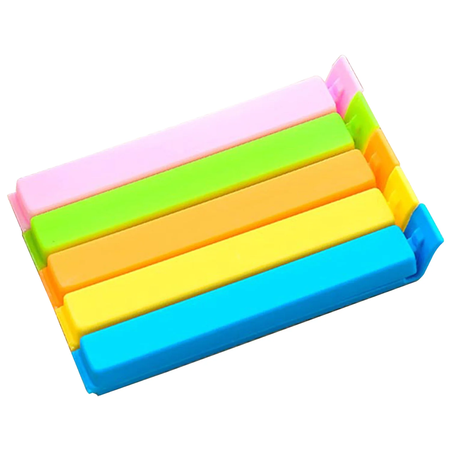 

1pc Homehould Food Snack Storage Seal Plastic Candy Color Slender Food Sealing Clip Single Pack Snack Bag Sealingeasy To Clip