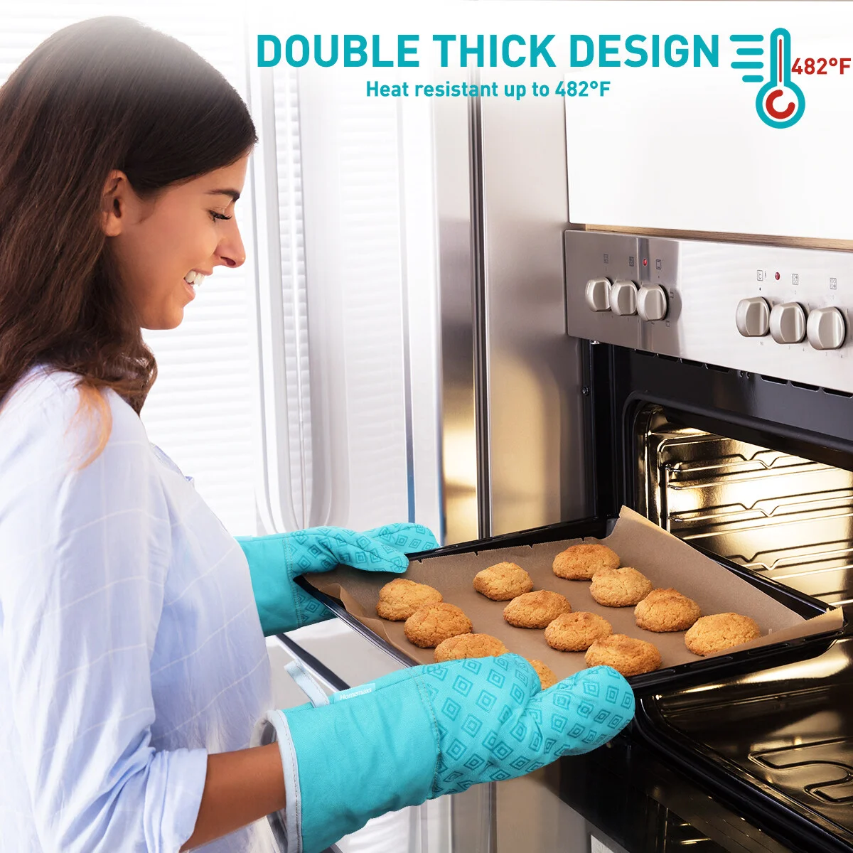 

Набор перчаток для духовки, устойчивые к высоким температурам держатели для кастрюль, кухонные аксессуары