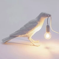 northern europe lucky bird table lamps led e14 whiteblack for living room deco bedroom indoor corridor crow wall lamp