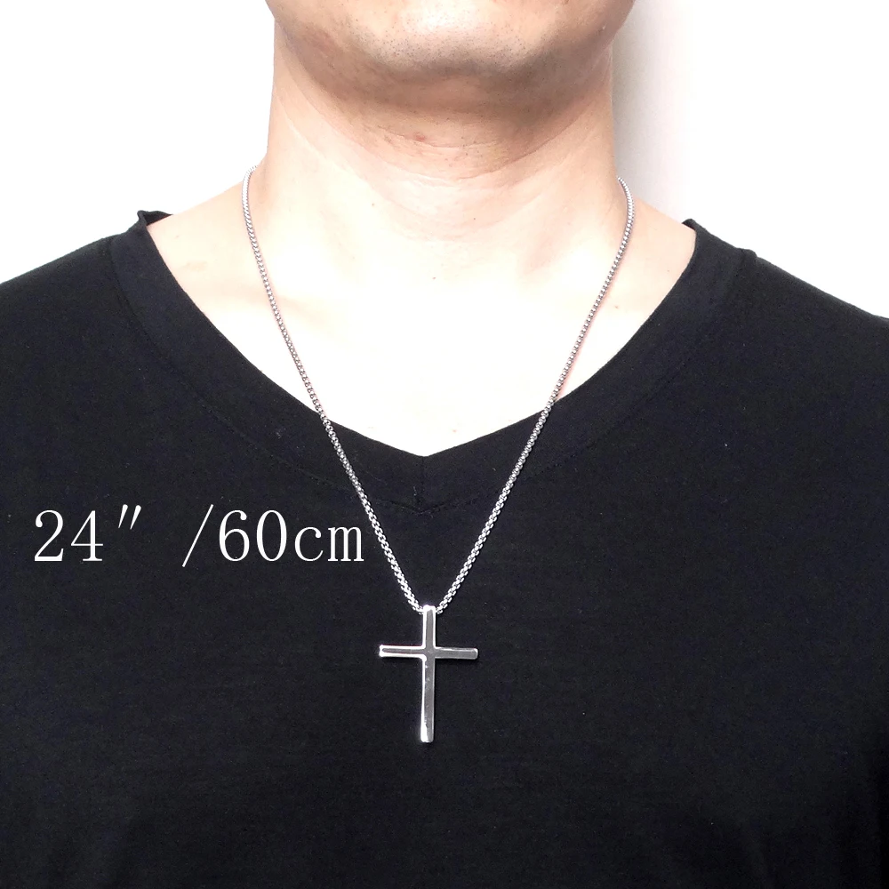 Cross Pendant High Polished Stainless Steel Necklace for Men Fashion Jewelry Factory Price Dropshipping |
