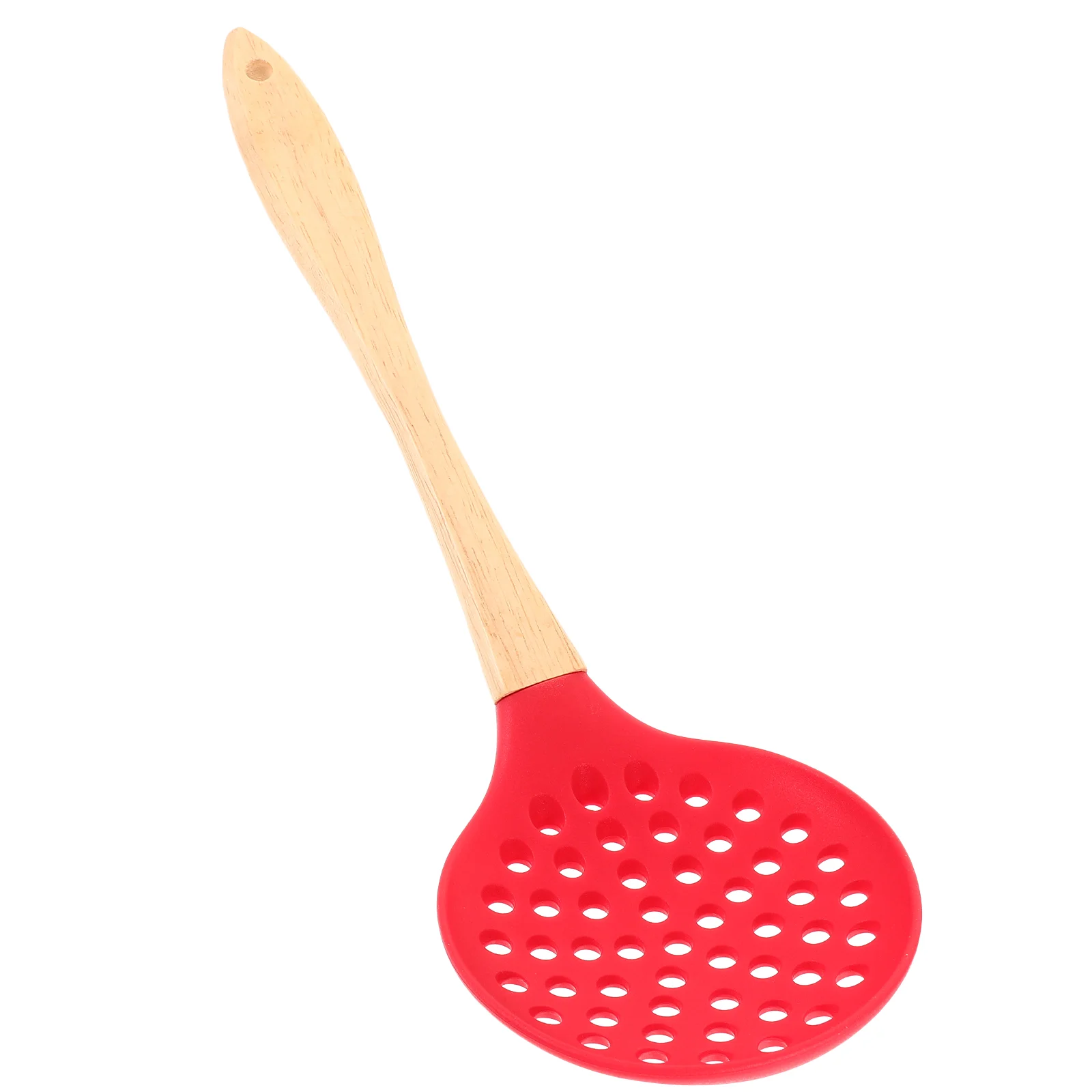 Кухонная утварь силиконовый скиммер горячий горшок дуршлаг ложка красный