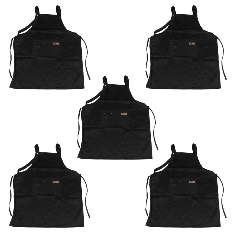 

5X A Black Professional Stylist Apron Waterproof Hairdressing Coloring Shampoo Haircuts Cloth Wrap Hair Salon Tool
