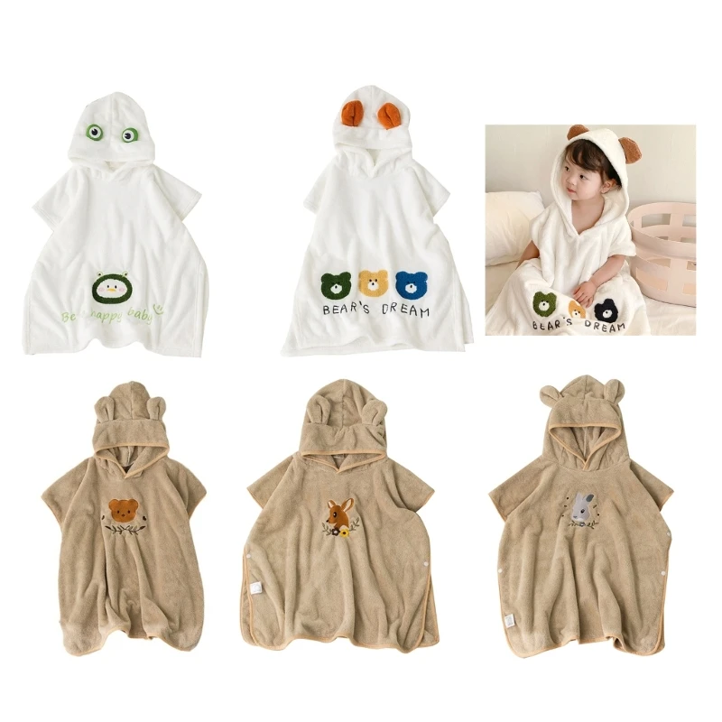 

Детское банное полотенце с капюшоном, коралловый бархатный халат, одеяло с рисунком, быстросохнущая одежда для сна