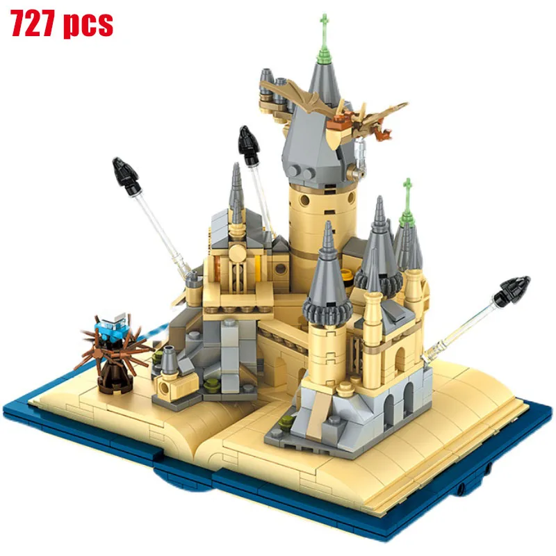 Bloques de construcción de castillo mágico para niños, castillo mágico para armar juguete de ladrillos, serie MOC, ideal para regalo, código 2022, compatible con 13010, 727 y 71043 piezas, novedad de 16060