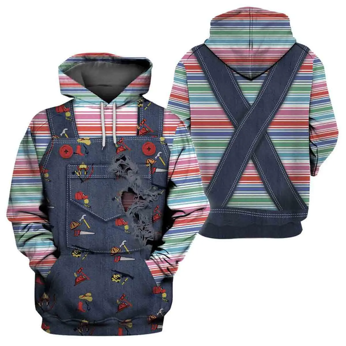 Мужская толстовка с капюшоном 3D принтом цвет в ассортименте