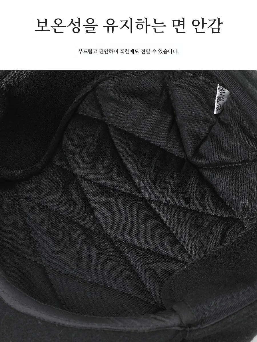 Hengyuanxiang Middle-Aged and Elderly Men's Hat Winter Advance Hats Fleece Earmuff for Dad Grandpa |