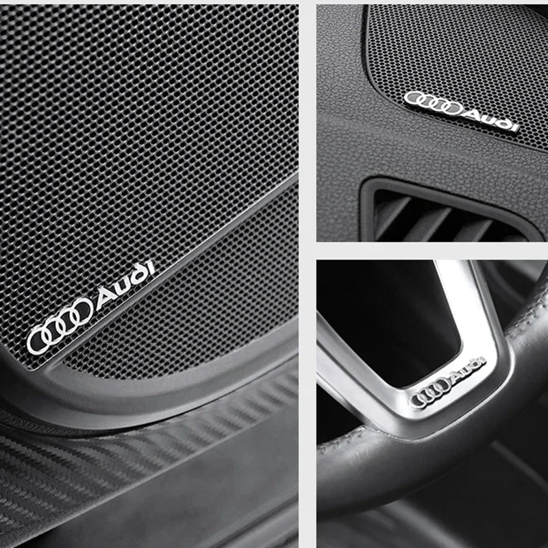 Фото 3D автомобильный аудио стерео динамик значок наклейка аксессуары для Audi S3 C7 C6 C5 B5 B6 B7 B8 B9 D3 Q3 Q5 Q7 TT A3 A4 A5 A6 A7 A8 №5