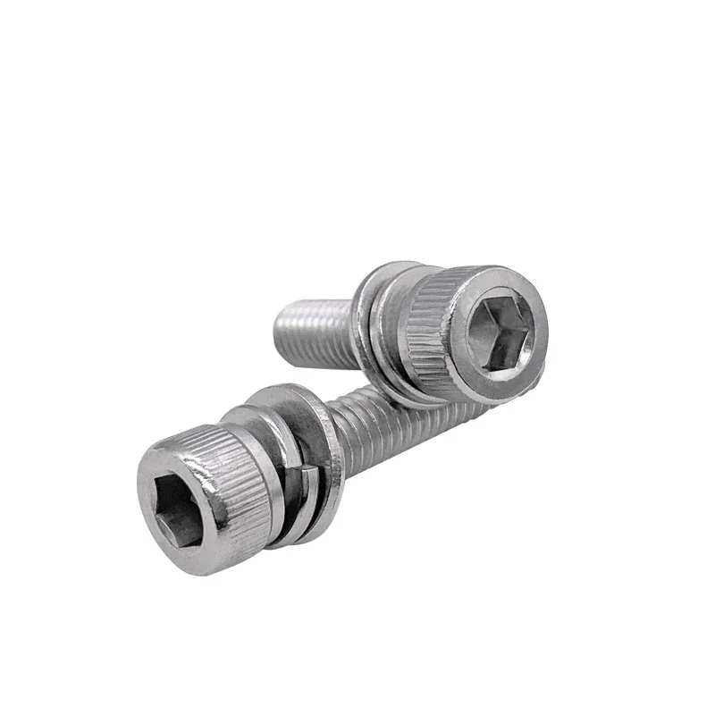 20 шт. M4 винты с шестигранной головкой и цилиндра винт накатанной шайба пружинная