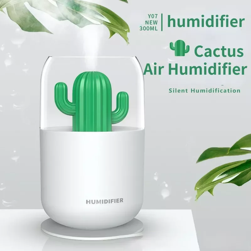 

Air Humidifier Portable USB Charging Car Home Office Air Humidifying Cactus Cute Nano Water Mist Sprayer Fogger Diffuser
