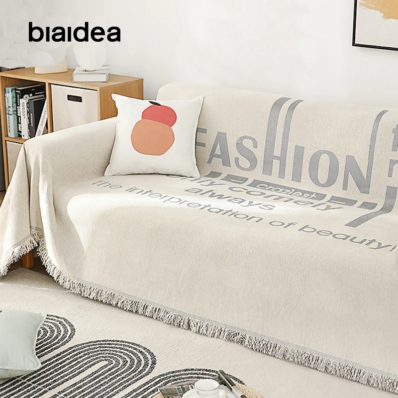 

Solid Color Chenille Sofa Throws Towel Cushion Living Room Home Sofa Blanket Cushion 2 3 Seaters Dust Cover 4 Seasons Universal