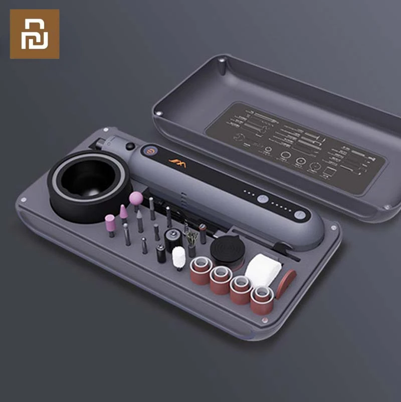 Xiaomi JIMIHOME Mini Grinder Machine Variable Speed Rotary Tools Kit DIY Power Tool for Grinding Cutting Wood Carvin Engraving