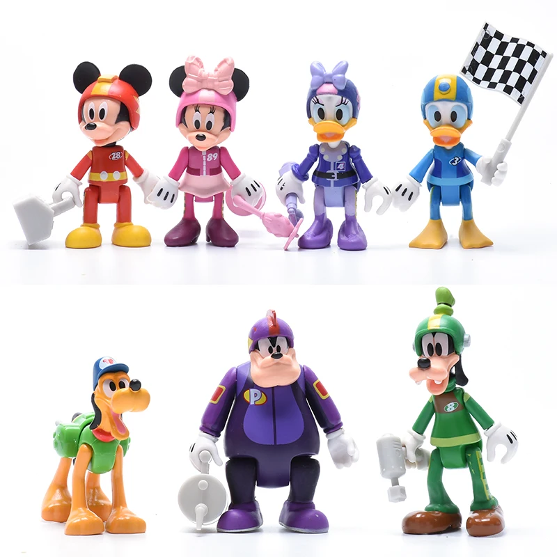 

Disney 7pcs/set Anime Action Figures Toys Mini Mickey Minnie Mouse Donald Daisy Duck Goofy Pluto Model Dolls Kids cute Gift