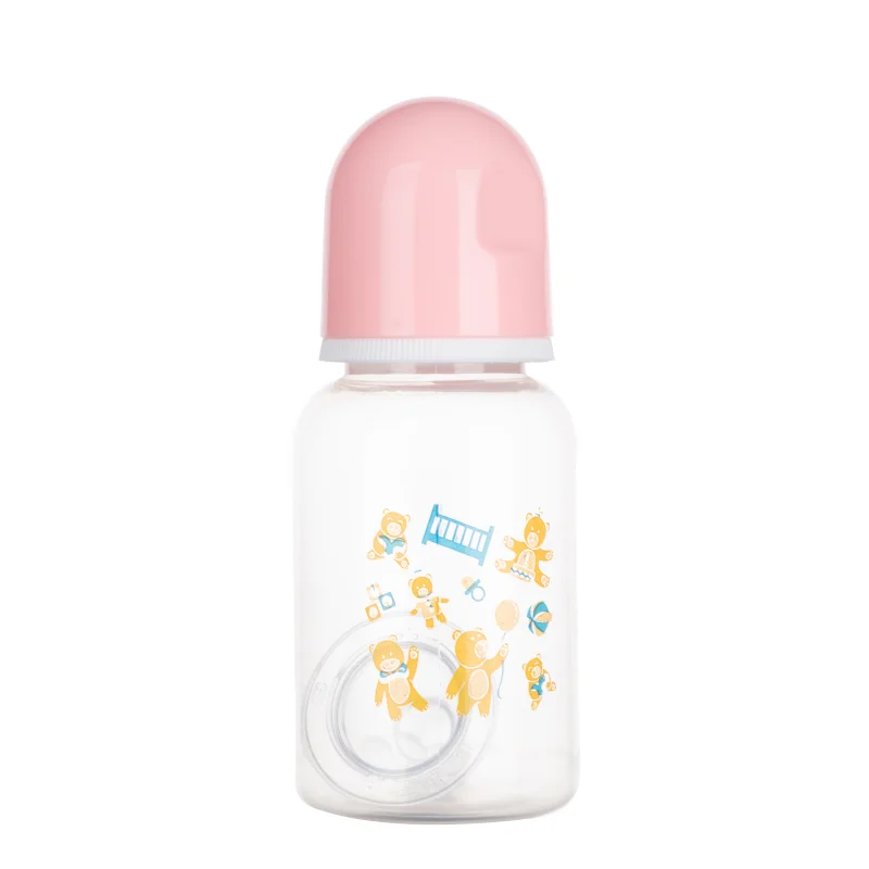 

125ML Baby Bottle Infant Newborn Learn Feeding Bottle Kids Drinking Milk Bottles Breast Nipple Pacifier Bottles Standard Caliber