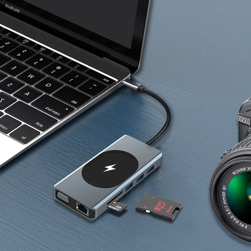 Док-станция 12 в 1 с разъемами типа C и HDMI VGA USB 3 5 |