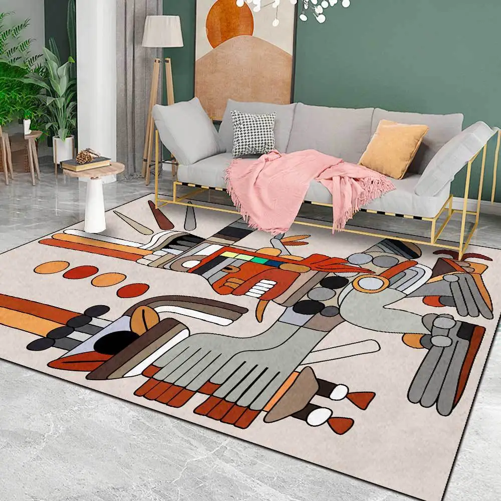 

Античный Египетский нож Mayan, солдат, тотем, ковер, знаменитый этнический стиль, серый, гостиная, прикроватные коврики для спальни, коврик для ванной