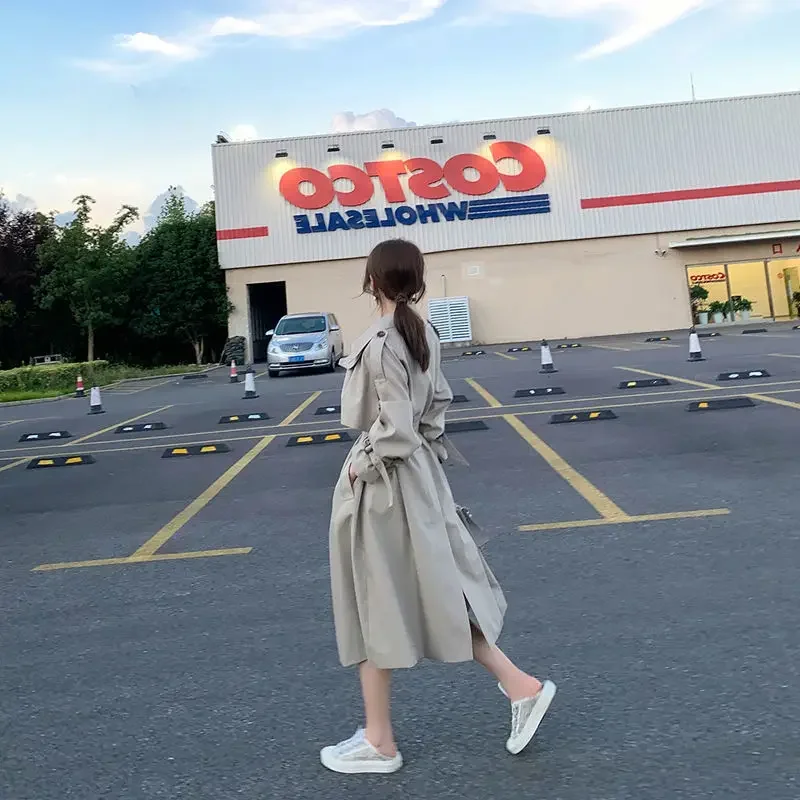 2024 ранняя весна-осень новое пальто средней длины женская стильная эстетичная