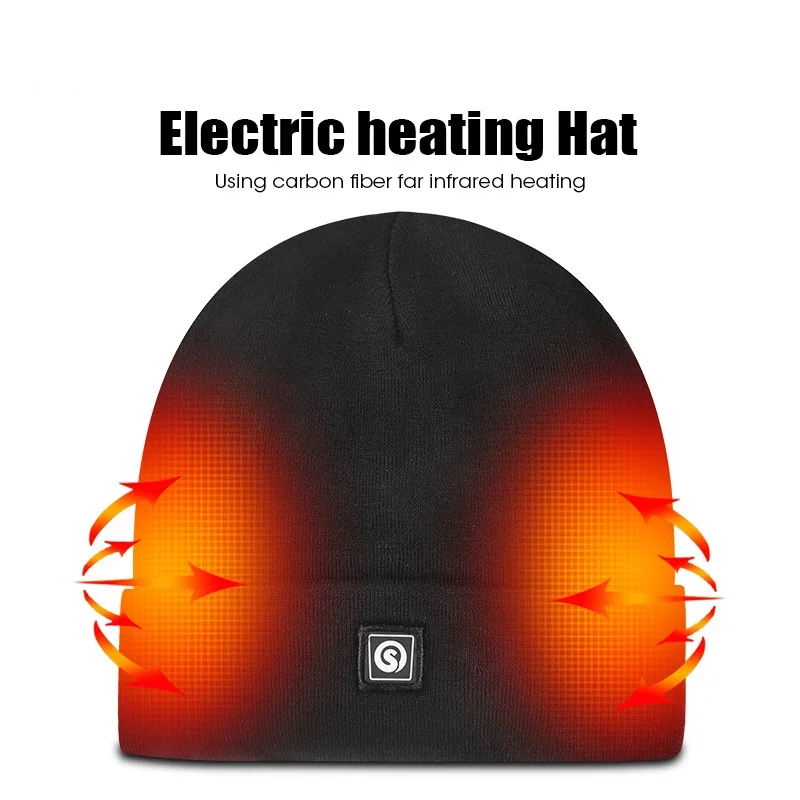 SNOW DEER Winter Heated Hat Rechargeable Snowboarding Accessories Women Cycling Caps Electric Motorcycle Heating Cap Man Ski