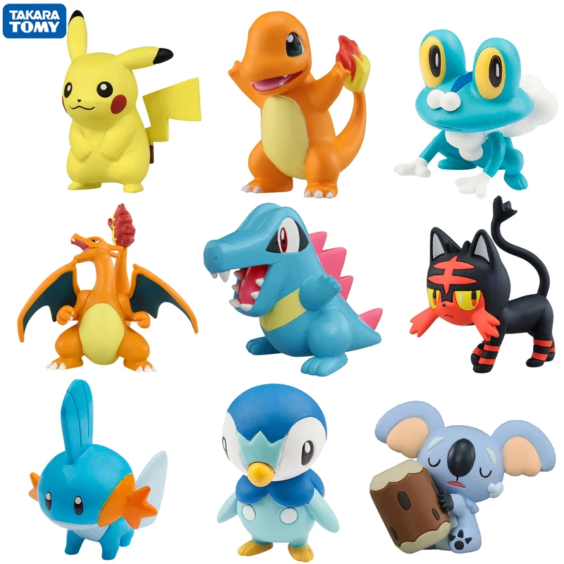 Фигурки героев Takara Tomy Покемон игрушки Пикачу чармандер бластоз чикорита