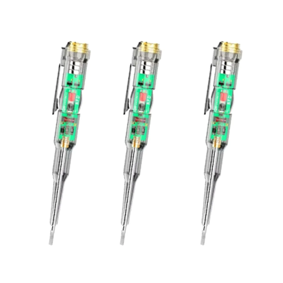 

3Pcs Double Lamp Electric Pen -Intelligent Tester Pen Induction Power Electric Screwdriver for Zero Measuring FireWire