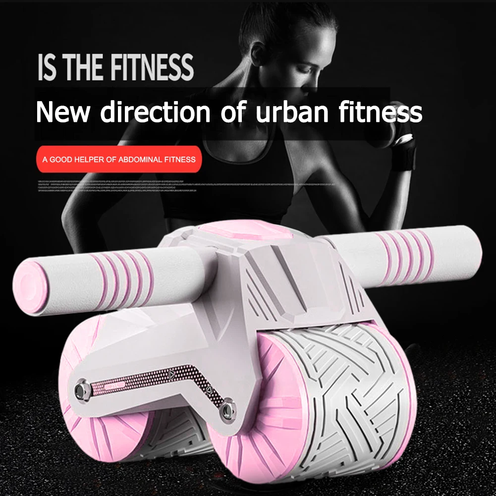 

Multifunctional Abdomen Roller Antiskid Muscle Stretch Roller Plastic with Kneeling Pad Automatic Rebound for Training Equipment